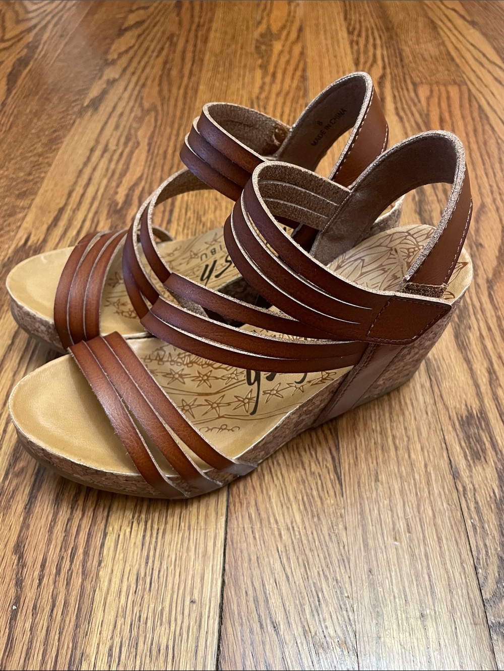 Blowfish Malibu Women’s Helm Platform Sandal- 6 - Scotch Dyecut
